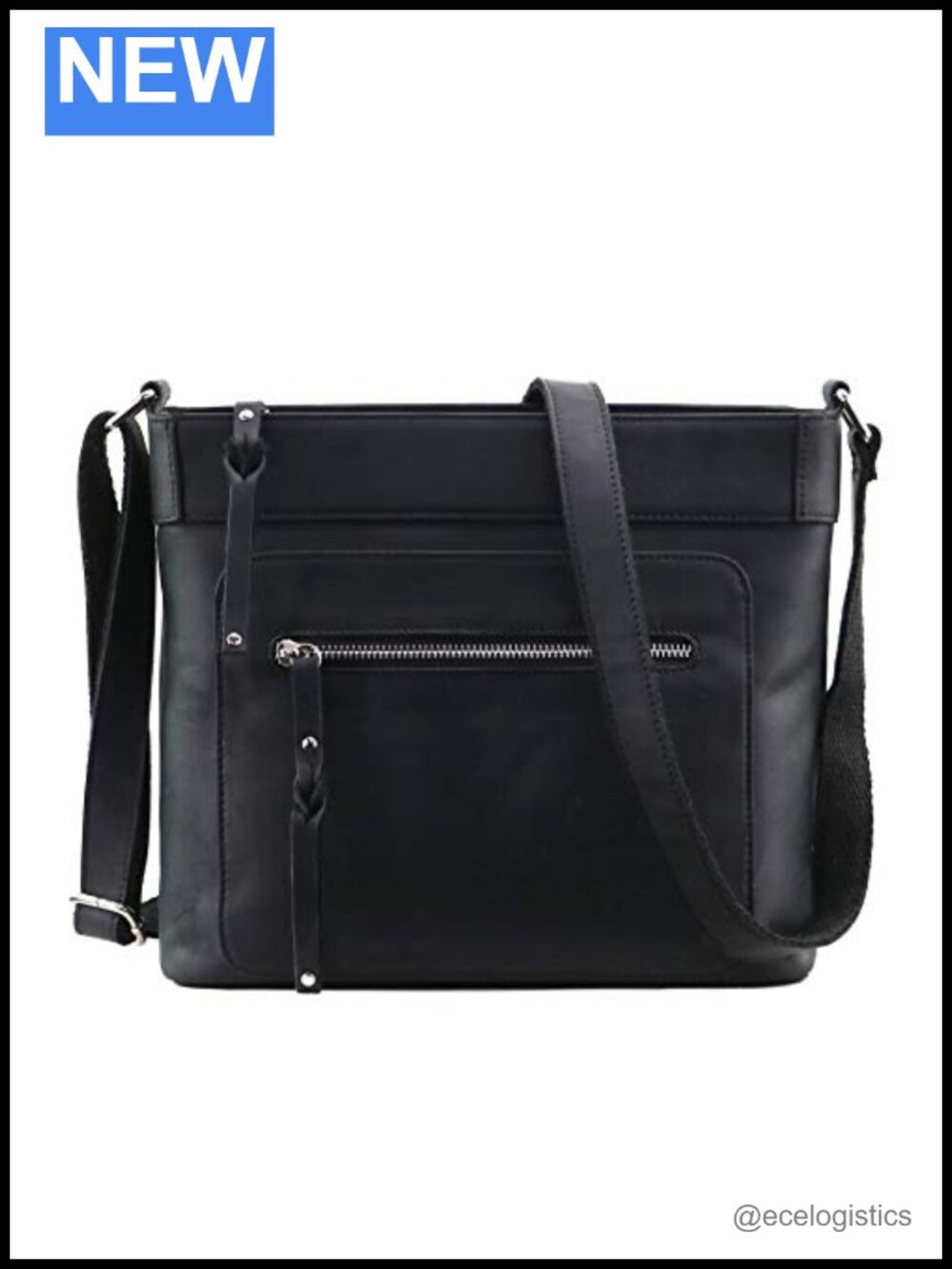 Concealed Carry Leather Crossbody with Locking Zipper and Holster